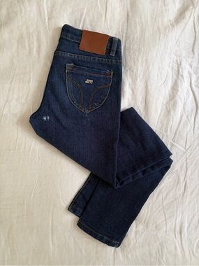 Miss Sixty Sandwich Jeans Low Rise Dark Wash Ankle Zip Y2K Size M